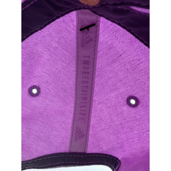 Adidas Saturday Baseball Caps Relaxed Adjustable Cap Orchid Fusion Purple/White - Picture 7 of 8